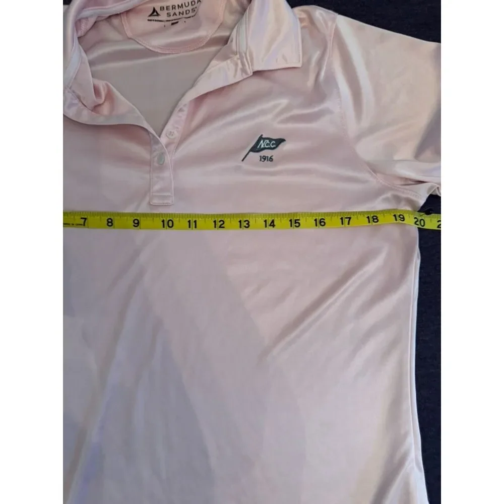 Bermuda Sands Pink Golf Polo Shirt Women's Large NCC 1916 Performance